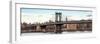 Panoramic Landscape - Manhattan Bridge with the Empire State Building from Brooklyn-Philippe Hugonnard-Framed Photographic Print