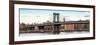 Panoramic Landscape - Manhattan Bridge with the Empire State Building from Brooklyn-Philippe Hugonnard-Framed Photographic Print