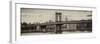 Panoramic Landscape - Manhattan Bridge with the Empire State Building from Brooklyn-Philippe Hugonnard-Framed Photographic Print