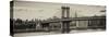 Panoramic Landscape - Manhattan Bridge with the Empire State Building from Brooklyn-Philippe Hugonnard-Stretched Canvas