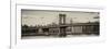 Panoramic Landscape - Manhattan Bridge with the Empire State Building from Brooklyn-Philippe Hugonnard-Framed Photographic Print