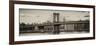 Panoramic Landscape - Manhattan Bridge with the Empire State Building from Brooklyn-Philippe Hugonnard-Framed Photographic Print