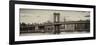 Panoramic Landscape - Manhattan Bridge with the Empire State Building from Brooklyn-Philippe Hugonnard-Framed Photographic Print