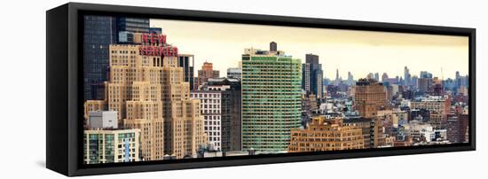 Panoramic Landscape Manhattan Buildings-Philippe Hugonnard-Framed Stretched Canvas