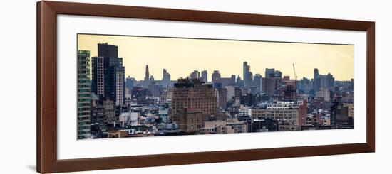 Panoramic Landscape Midtown Manhattan at Sunset-Philippe Hugonnard-Framed Photographic Print