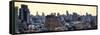 Panoramic Landscape Midtown Manhattan at Sunset-Philippe Hugonnard-Framed Stretched Canvas