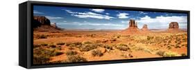 Panoramic Landscape - Monument Valley - Utah - United States-Philippe Hugonnard-Framed Stretched Canvas