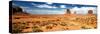 Panoramic Landscape - Monument Valley - Utah - United States-Philippe Hugonnard-Stretched Canvas