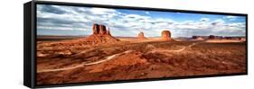 Panoramic Landscape - Monument Valley - Utah - United States-Philippe Hugonnard-Framed Stretched Canvas