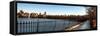 Panoramic Landscape - Path around the Jacqueline Kennedy Onassis Reservoir-Philippe Hugonnard-Framed Stretched Canvas