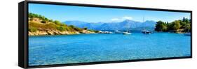 Panoramic Landscape, Saint Florent Creek, Mediterranean, Corsica, France-Philippe Hugonnard-Framed Stretched Canvas