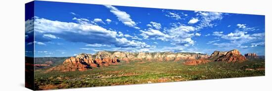 Panoramic Landscape - Thunder Mountains - Sedona - Arizona - United States-Philippe Hugonnard-Stretched Canvas