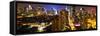 Panoramic Landscape - Times square - Manhattan - New York City - United States-Philippe Hugonnard-Framed Stretched Canvas