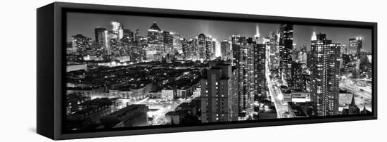 Panoramic Landscape - Times square - Manhattan - New York City - United States-Philippe Hugonnard-Framed Stretched Canvas