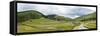 Panoramic Landscape View, Abergwesyn Valley, Powys, Wales, United Kingdom, Europe-Graham Lawrence-Framed Stretched Canvas