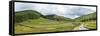 Panoramic Landscape View, Abergwesyn Valley, Powys, Wales, United Kingdom, Europe-Graham Lawrence-Framed Stretched Canvas