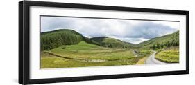 Panoramic Landscape View, Abergwesyn Valley, Powys, Wales, United Kingdom, Europe-Graham Lawrence-Framed Photographic Print