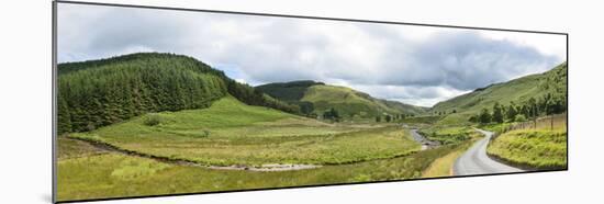Panoramic Landscape View, Abergwesyn Valley, Powys, Wales, United Kingdom, Europe-Graham Lawrence-Mounted Photographic Print