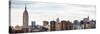 Panoramic Landscape View Manhattan with the Empire State Building and Chrysler Building - NYC-Philippe Hugonnard-Stretched Canvas