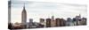 Panoramic Landscape View Manhattan with the Empire State Building and Chrysler Building - NYC-Philippe Hugonnard-Stretched Canvas