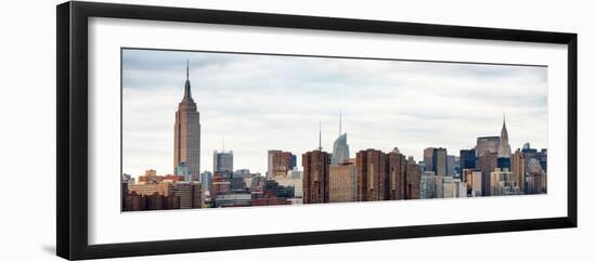 Panoramic Landscape View Manhattan with the Empire State Building and Chrysler Building - NYC-Philippe Hugonnard-Framed Photographic Print