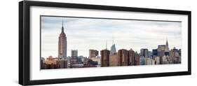 Panoramic Landscape View Manhattan with the Empire State Building and Chrysler Building - NYC-Philippe Hugonnard-Framed Photographic Print