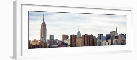 Panoramic Landscape View Manhattan with the Empire State Building and Chrysler Building - NYC-Philippe Hugonnard-Framed Photographic Print