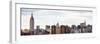 Panoramic Landscape View Manhattan with the Empire State Building and Chrysler Building - NYC-Philippe Hugonnard-Framed Photographic Print