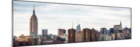 Panoramic Landscape View Manhattan with the Empire State Building and Chrysler Building - NYC-Philippe Hugonnard-Mounted Photographic Print