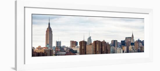 Panoramic Landscape View Manhattan with the Empire State Building and Chrysler Building - NYC-Philippe Hugonnard-Framed Photographic Print