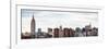 Panoramic Landscape View Manhattan with the Empire State Building and Chrysler Building - NYC-Philippe Hugonnard-Framed Photographic Print