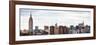 Panoramic Landscape View Manhattan with the Empire State Building and Chrysler Building - NYC-Philippe Hugonnard-Framed Photographic Print