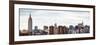 Panoramic Landscape View Manhattan with the Empire State Building and Chrysler Building - NYC-Philippe Hugonnard-Framed Photographic Print