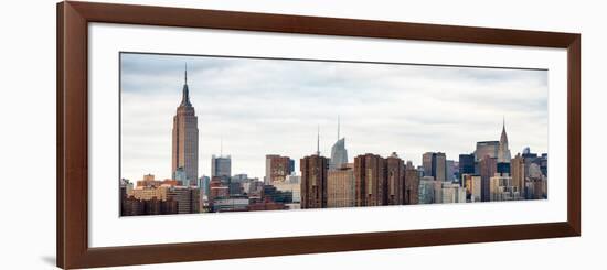 Panoramic Landscape View Manhattan with the Empire State Building and Chrysler Building - NYC-Philippe Hugonnard-Framed Photographic Print