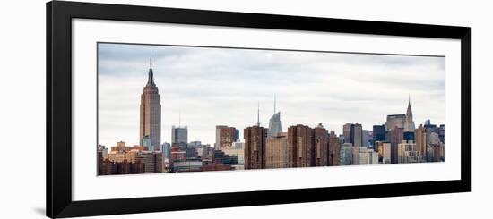 Panoramic Landscape View Manhattan with the Empire State Building and Chrysler Building - NYC-Philippe Hugonnard-Framed Photographic Print