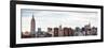 Panoramic Landscape View Manhattan with the Empire State Building and Chrysler Building - NYC-Philippe Hugonnard-Framed Photographic Print