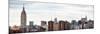 Panoramic Landscape View Manhattan with the Empire State Building and Chrysler Building - NYC-Philippe Hugonnard-Mounted Photographic Print