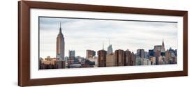 Panoramic Landscape View Manhattan with the Empire State Building and Chrysler Building - NYC-Philippe Hugonnard-Framed Premium Photographic Print