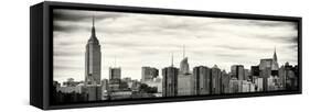 Panoramic Landscape View Manhattan with the Empire State Building and Chrysler Building - NYC-Philippe Hugonnard-Framed Stretched Canvas