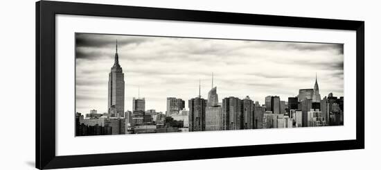 Panoramic Landscape View Manhattan with the Empire State Building and Chrysler Building - NYC-Philippe Hugonnard-Framed Photographic Print