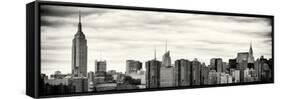 Panoramic Landscape View Manhattan with the Empire State Building and Chrysler Building - NYC-Philippe Hugonnard-Framed Stretched Canvas