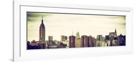 Panoramic Landscape View Manhattan with the Empire State Building and Chrysler Building - NYC-Philippe Hugonnard-Framed Photographic Print