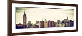 Panoramic Landscape View Manhattan with the Empire State Building and Chrysler Building - NYC-Philippe Hugonnard-Framed Photographic Print