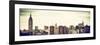 Panoramic Landscape View Manhattan with the Empire State Building and Chrysler Building - NYC-Philippe Hugonnard-Framed Photographic Print