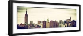 Panoramic Landscape View Manhattan with the Empire State Building and Chrysler Building - NYC-Philippe Hugonnard-Framed Photographic Print