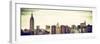 Panoramic Landscape View Manhattan with the Empire State Building and Chrysler Building - NYC-Philippe Hugonnard-Framed Photographic Print