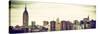 Panoramic Landscape View Manhattan with the Empire State Building and Chrysler Building - NYC-Philippe Hugonnard-Stretched Canvas