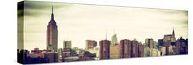 Panoramic Landscape View Manhattan with the Empire State Building and Chrysler Building - NYC-Philippe Hugonnard-Stretched Canvas