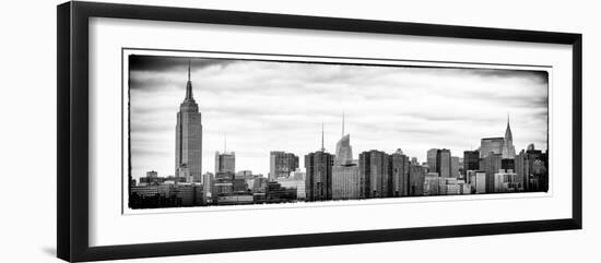 Panoramic Landscape View Manhattan with the Empire State Building and Chrysler Building - NYC-Philippe Hugonnard-Framed Photographic Print