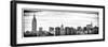 Panoramic Landscape View Manhattan with the Empire State Building and Chrysler Building - NYC-Philippe Hugonnard-Framed Photographic Print